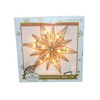 10.24" UL 10L 12-Point Capiz Star With Center Gem Tree Topper