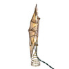 UL 10L LED 12-Point Brass Plated Capiz Star With Gem Center Tree Topper