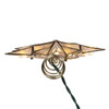 UL 10L LED 12-Point Brass Plated Capiz Star With Gem Center Tree Topper