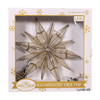 UL 10L LED 12-Point Brass Plated Capiz Star With Gem Center Tree Topper