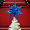 9.45" UL 10L Capiz Blue Star Tree Topper