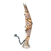 9" UL 10L 6 Point Capiz Gold Star Tree Topper