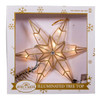 9" UL 10L 6 Point Capiz Gold Star Tree Topper