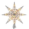 15“ UL 10-Light Capiz Silver Star Treetop