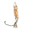 11.75" UL 10L Gold Tin Double Point Capiz Star Tree Topper