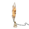 11.75" UL 10L Gold Tin Double Point Capiz Star Tree Topper