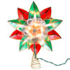 9.5" UL 10L Red and Green Poinsettia Tree Topper