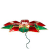 9.5" UL 10L Red and Green Poinsettia Tree Topper