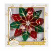 9.5" UL 10L Red and Green Poinsettia Tree Topper