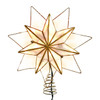 9.45“ UL 10-Light 7-Point Gold Glittered Capiz Star Treetop