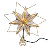 9.45" UL 10L 7-Point Gold Glittered Capiz Star Tree Topper