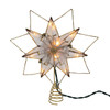 9.45" UL 10L 7-Point Gold Glittered Capiz Star Tree Topper