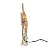 9.45" UL 10L 7-Point Gold Glittered Capiz Star Tree Topper