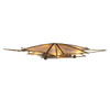 9.45" UL 10L 7-Point Gold Glittered Capiz Star Tree Topper
