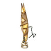 14" 10L 8-Point Gold With Glitter Finish Capiz Star Tree Topper