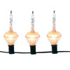 11.5' UL 7-Light C7 Silver Glitter Bubble Light Set