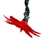 48' UL 20L Red Poinsettia Connectible Light Set