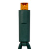 24.5' UL 50L Amber 5MM LED Connectible Light Set With Green Wire