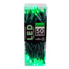 24.5' UL 50L Green 5MM LED Connectible Light Set With Green Wire