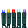 24.5' UL 50L Multicolored Frost 5MM LED Green Wire Light Set