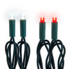 24.5' UL 50L Red & Pure White 5MM LED Green Wire Light Set