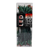 24.5' UL 50L Red & Pure White 5MM LED Connectible Light Set With Green Wire