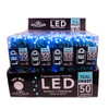 24.5' UL 50L Teal Frost 5MM LED Green Wire Light Set