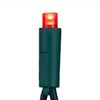 24.5' UL 50L Pure White, Red & Green Frost 5MM LED Connectible Light Set With Green Wire