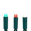 24.5' UL 50L Pure White, Red and Green Frost 5MM LED Green Wire Light Set