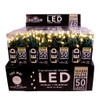 24.5' UL 50L Warm White Frost 5MM LED Green Wire Light Set