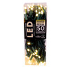 24.5' UL 50L Warm White Frost 5MM LED Connectible Light Set With Green Wire