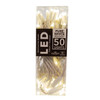 24.5' UL 50L Pure White Frost 5MM LED Connectible Light Set With White Wire