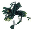 24.5' UL 50L Pure White Twinkle 5MM LED Connectible Light Set With Green Wire