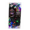49.5' UL 100L Multicolored Frost 5MM LED Connectible Light Set With Green Wire