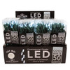 24.5' UL 50-Light Cool White Mini LED Green Wire Light Set
