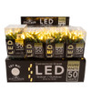24.5' UL 50-Light Warm White Mini LED Green Wire Light Set