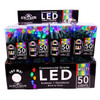 24.5' UL 50-Light C3 Diamond Multicolored LED Green Wire Light Set
