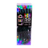 24.5' UL 50-Light C3 Diamond Multicolored LED Green Wire Light Set