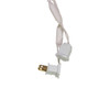 7.5' 70L Warm White 5MM LED Connectible Icicle String Light Set With White Wire