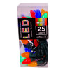 12' UL 25-Light Multicolored Pearl LED C7 Light Set With Green Wire