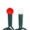 12' UL 35L Red & Pure White Frost G12 LED Connectible Light Set With Green Wire