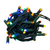 16.3' UL 50L Convex Multicolored 5MM LED Connectible Light Set With Green Wire