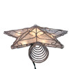 10.9" UL 10L Capiz Metal Trimmed Star Tree Topper