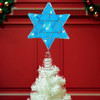 8.1" UL 10L Hanukkah Star Shimmer LED Tree Topper