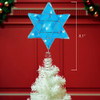 8.1“ UL 10-Light Hanukkah Star Shimmer LED Treetop