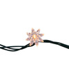 15.5' UL 20-Light Clear Flower Green Wire Light Set
