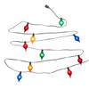 15.5' UL 10-Light Multicolor G45 Teardrop Green Wire Light Set