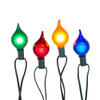 15.5' UL 10-Light Multicolor G45 Teardrop Green Wire Light Set