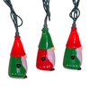 9' UL 10L Red and Green Gnome Light Set With End Connect