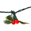 11' UL 36L 12 Cluster Holly Berry Cluster Light Set With End Connect